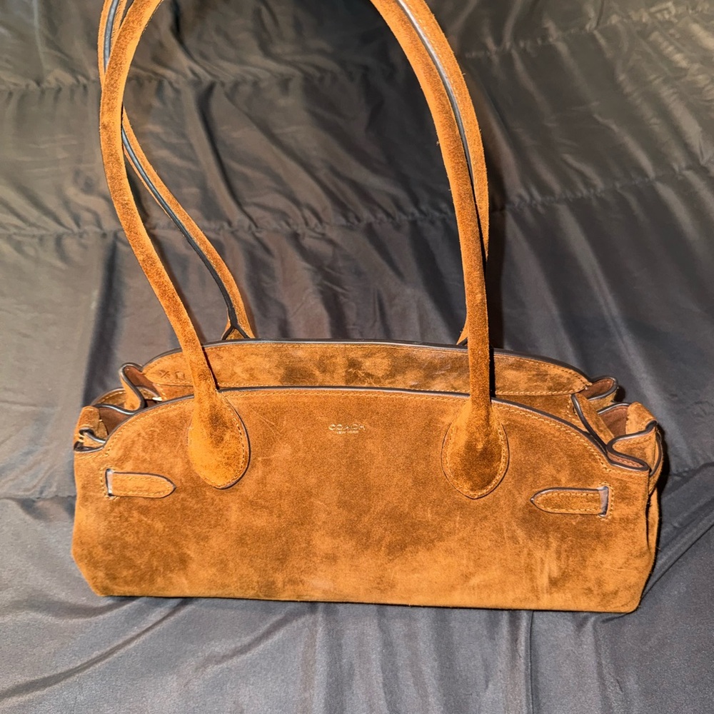 Coach Brown Suede Shoulder Bag